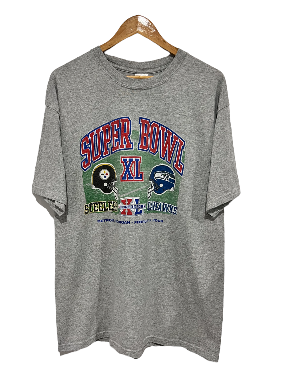 Vintage 2006 Super Bowl Steelers VS. Seahawks T Shirt Large