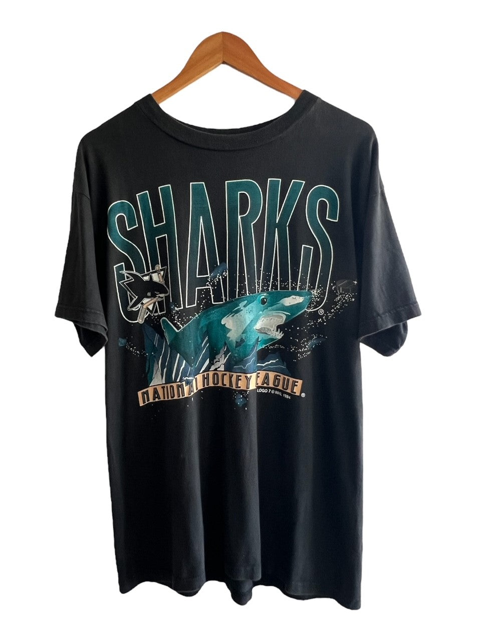 1994 San Jose Sharks NHL tee (L)