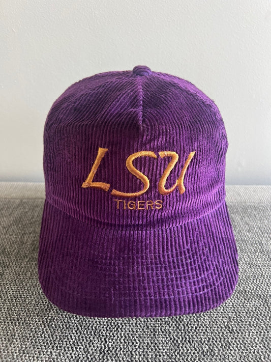 Vintage LSU Tigers Sports Specialties corduroy clipback hat