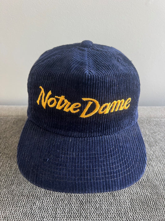 Vintage Notre Dame Sports Specialties corduroy clipback hat