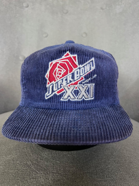 Vintage 1986 NFL Super Bowl XXI Sports Specialties corduroy hat