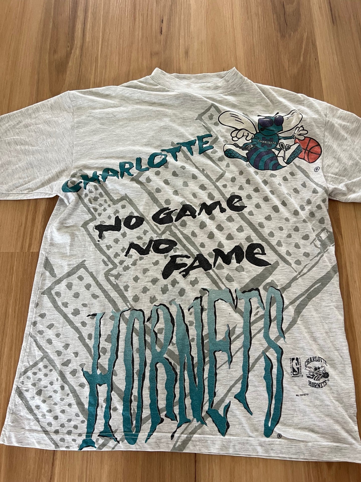 Vintage Charlotte Hornets 'No Game No Fame' tee (M)