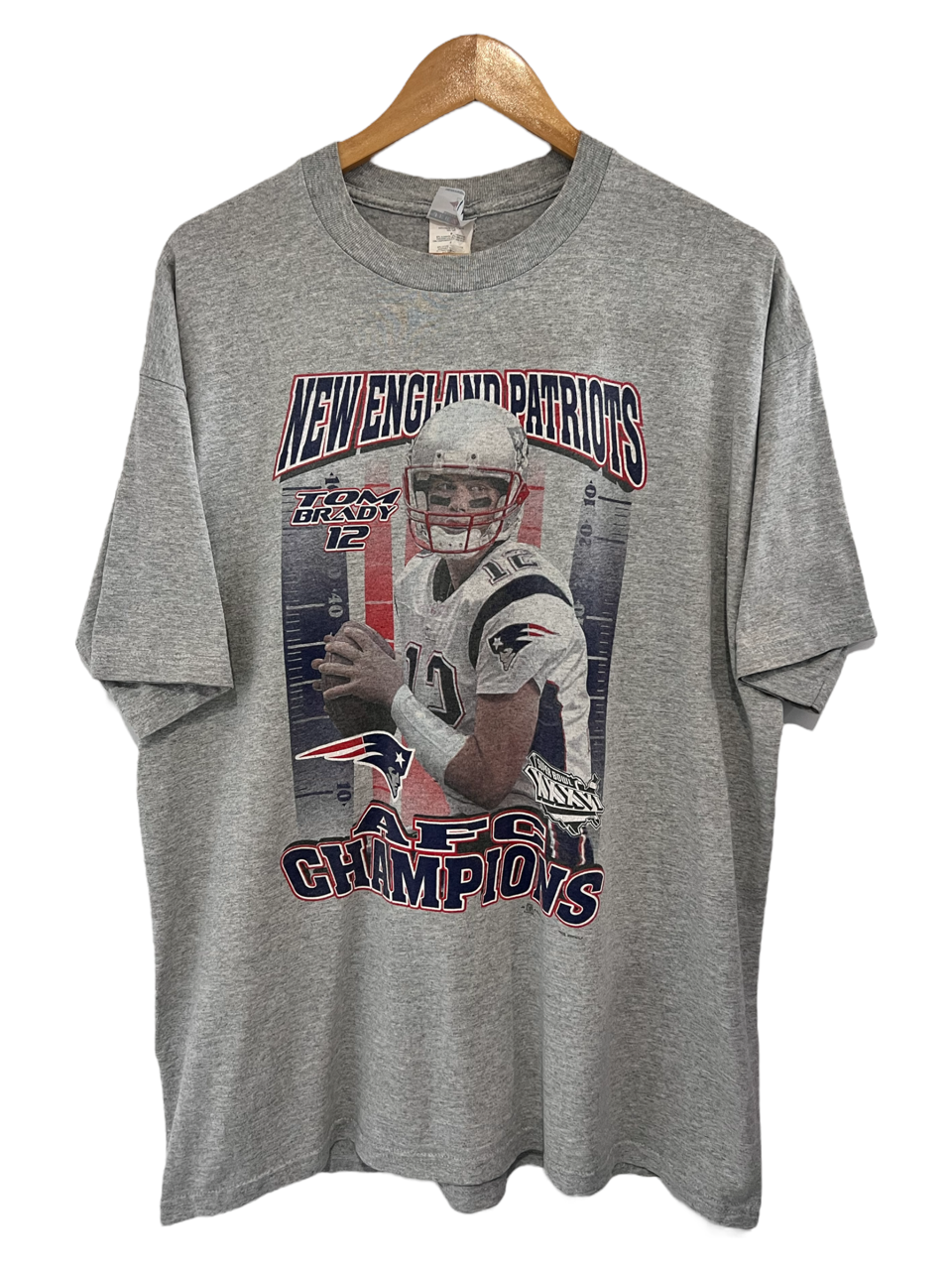 2002 Tom Brady x New England Patriots tribute tee (L)